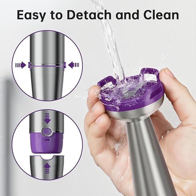 Immersion Blender Handheld Corded Hand Blenders Set 1100W, Trigger Variable Speed 5 in 1 Stick Emulsifier with Chopper, Whisk and Frother for Soup, Baby Food and Smoothies, Purple