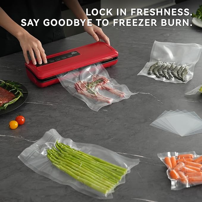 8" x 50' Vacuum Sealer Rolls, 2 Pack-Ideal for Food Storage, Sous Vide, and Meal Prep, Keep Food Fresh and Nutrients, Wevac Lite