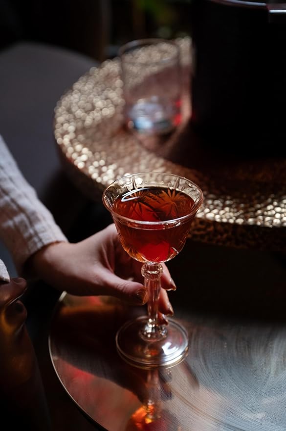 Barski Coupette Cocktail Glasses - Coupe Martini Glass - Set of 6 - Stemmed Drinkware - 5 Oz. - European Glassware