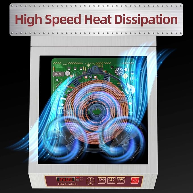 Induction Cooktop 208-240V 3500W Commercial Range Induction Burner Dual IGBT Modules 8 Heating Level Sensor Push-Button Premium Stainless Steel Housing Crystal Glass Electric Cooktop（Red）