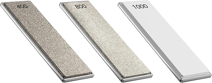 Replacement Whetstone Plates Set – Includes 3 Plates: #400, #800, and #1000 Grit for Precision Sharpening & Honing - Compatible Only with Parkway Home Adjustable Rolling Knife Sharpener