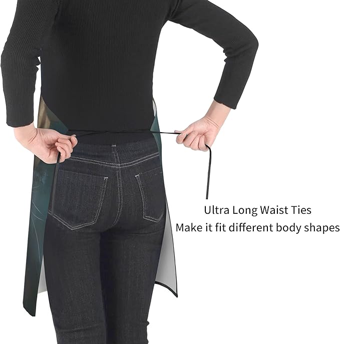 Funny Animal Apron with 2 Pockets Waterproof for Men Women Kitchen Garden Decor