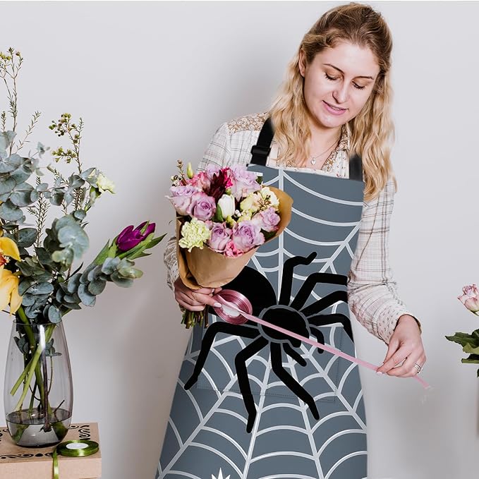 Halloween Apron Home Kitchen Cooking Baking Gardening for Women Men with Pockets waterproof 32x28 inch