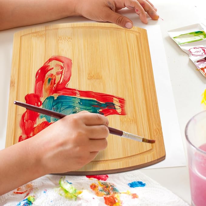 Patelai 12 Pack Large Cutting Boards Bulk Wooden Kitchen Chopping Boards for Crafts DIY Wedding Housewarming Gift(Bamboo,12 x 9 Inch)