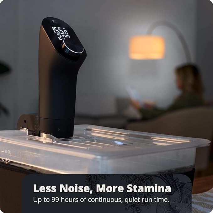 Greater Goods Kitchen Sous Vide Machine - Precision Cooker, Immersion Circulator, Brushless Motor, 1100 Watts (Onyx Black)