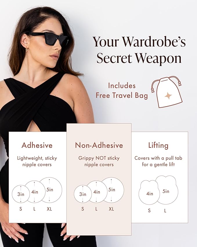 Grippy Not Sticky Nipple Covers - Cakes Reusable Non Adhesive Nipple Pasties for Women - Silicone Bra Inserts