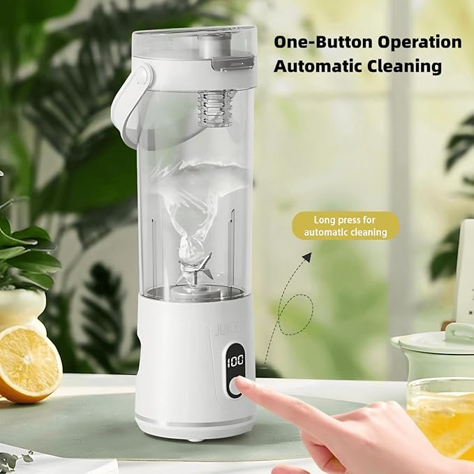 Personal Portable Cordless Blender for Shakes and Smoothies and Juice,21 Oz USB-C Rechargeable Mini Mixer with Extra Lid for Travel, Office, Gym