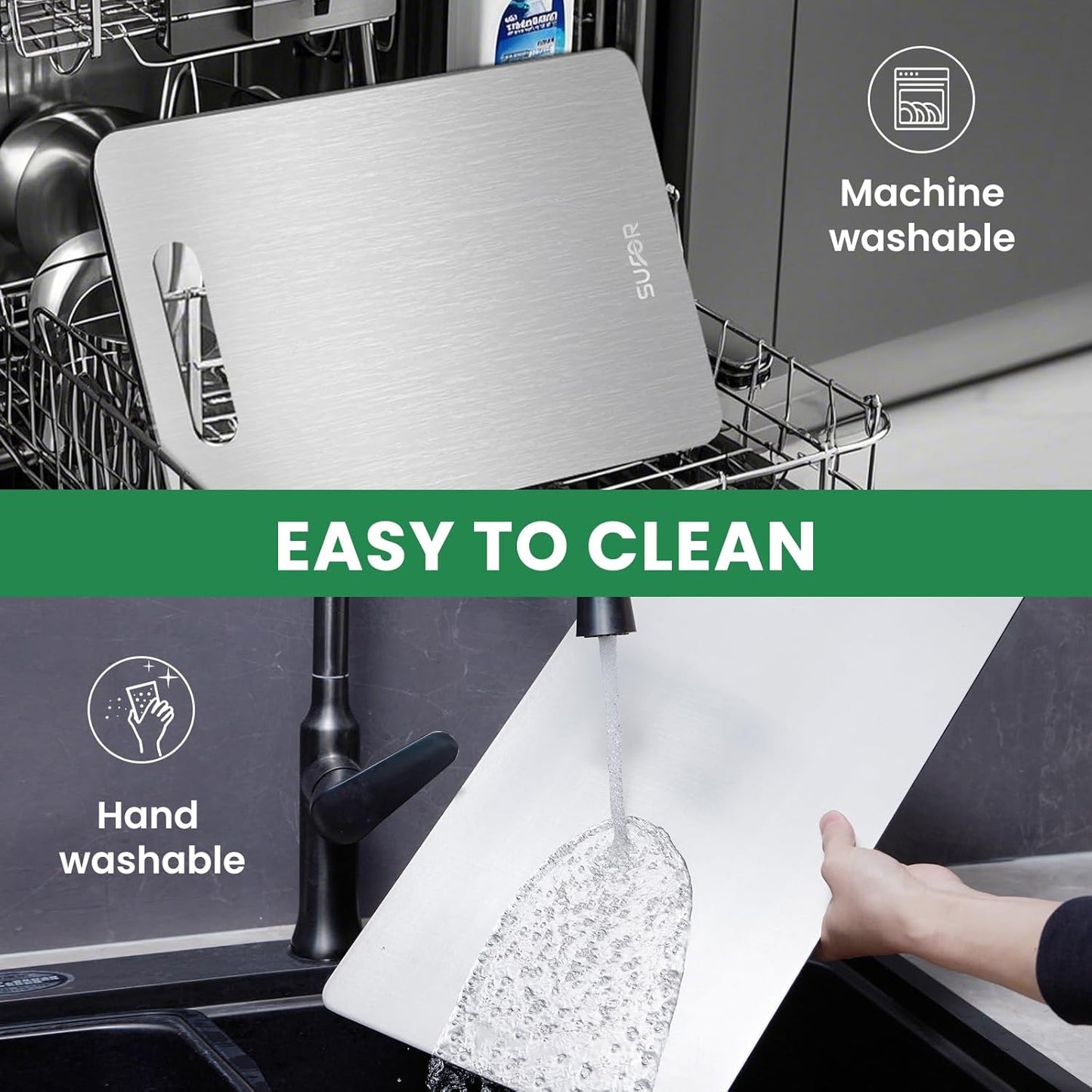 New Titanium Cutting Board - 100% Pure Titanium Cutting Boards For Kitche,Easy to clean,Cutting Board For Cutting Meats, Fruits And Vegetables,13 * 9