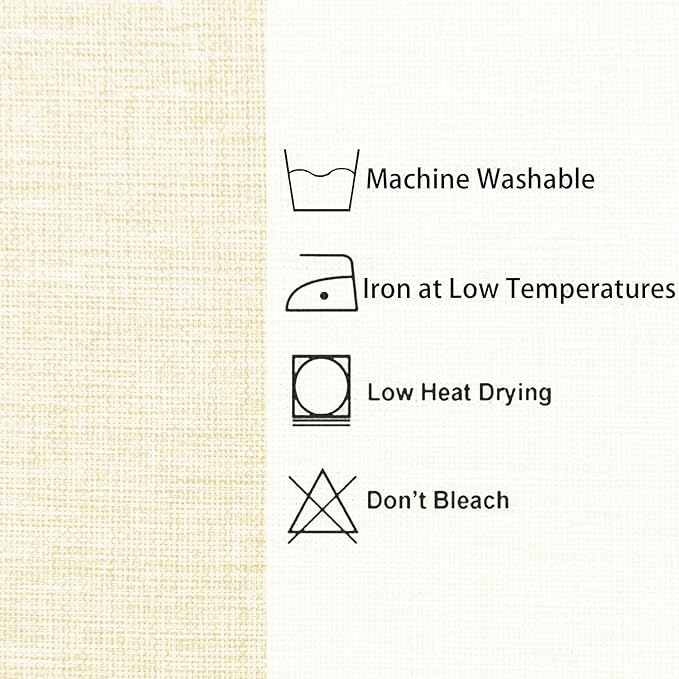 Hiasan Faux Linen Rectangle Tablecloth - Wrinkle and Stain Resistant Washable Table Cloth for Kitchen Dining Room Holiday Table Cover for Dinner, Champagne, 60 x 140 Inch