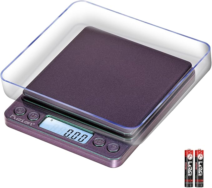 Fuzion Digital Scale .01 Gram Accuracy, 500g Mini Food Scales for Small Jewelry, Gold, Herb, Spice - Weight Gram and Oz