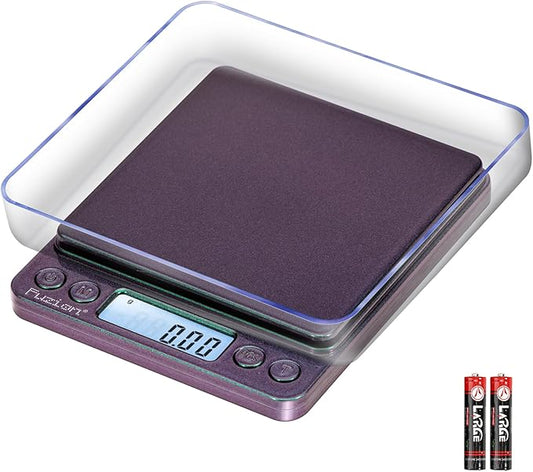 Fuzion Digital Scale .01 Gram Accuracy, 500g Mini Food Scales for Small Jewelry, Gold, Herb, Spice - Weight Gram and Oz