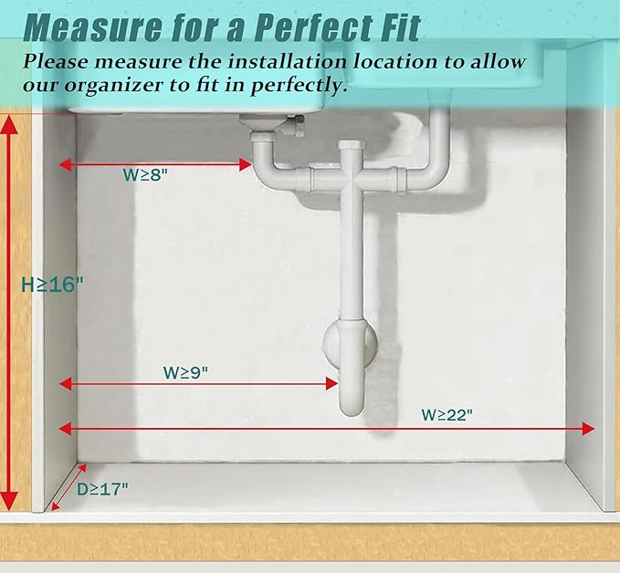 Under Sink Organizer, 1-Pack of 2-Tier Metal Slide Out Pull Out Cabinet Organizer Shelf, Height Adjustable Organization and Storage Series, Bathroom/Desktop/Cabinet/Kitchen organization, Black