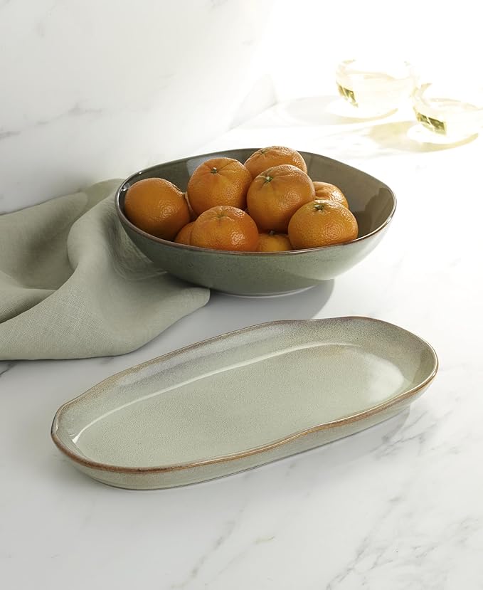 Oneida 897206 Organic Shades 2-Piece Serving Set, Green