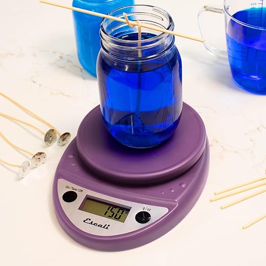 Escali Primo Digital Food Scale Multi-Functional Kitchen Scale and Baking Scale for Precise Weight Measuring and Portion Control, 8.5 x 6 x 1.5 inches, Lavender