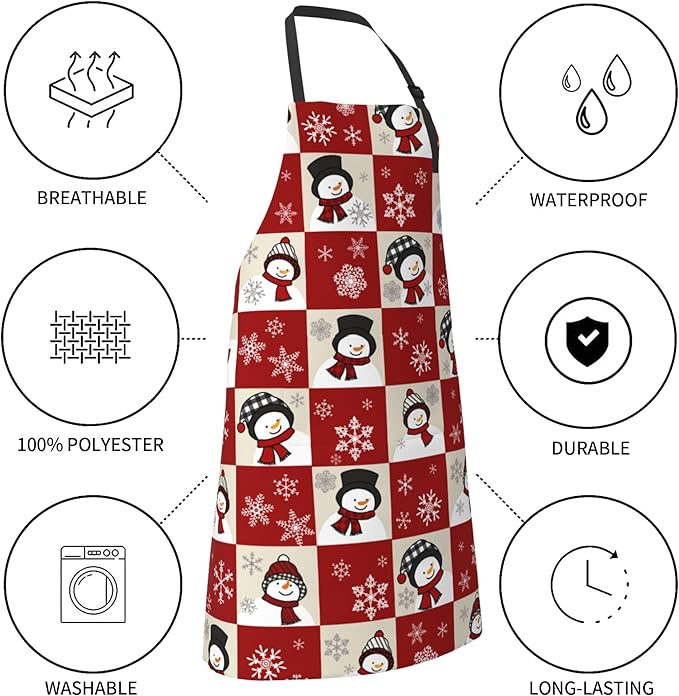 Funny Animal Apron with 2 Pockets Waterproof for Men Women Kitchen Garden Decor