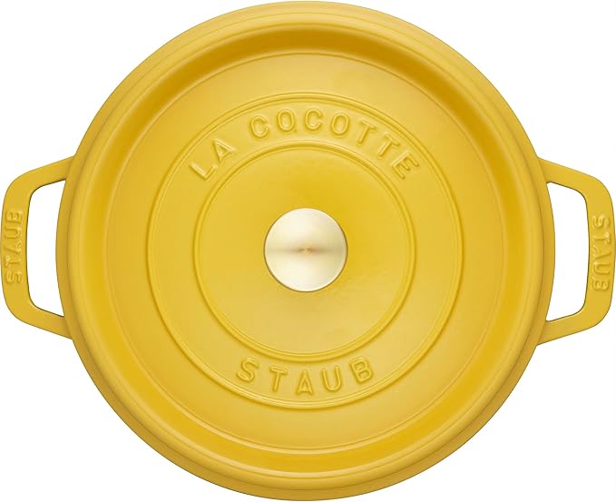 Staub Cast Iron 4-qt Round Dutch Oven - Citron