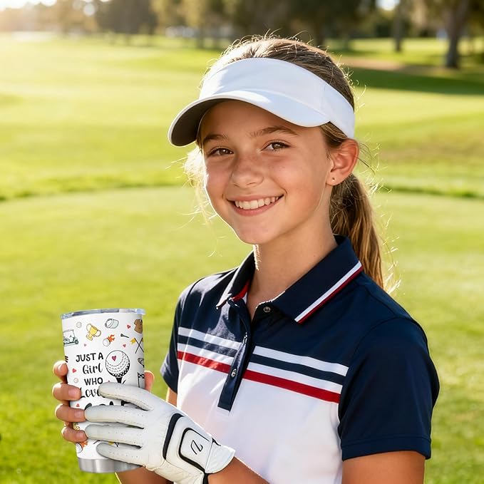 Golf Gifts for Girls/Women Tumbler 20oz 1pc, Funny Golf Themed Gifts, Birthday Gifts for Golf Lovers Players