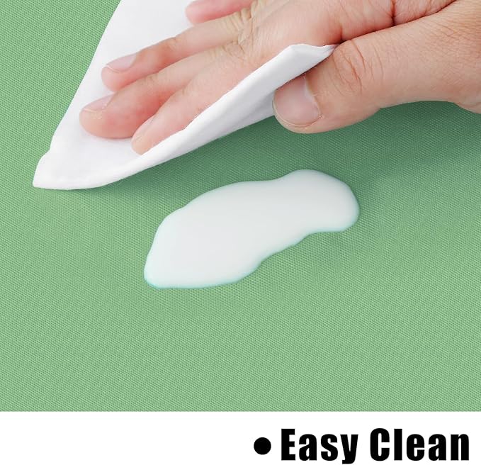 homing Rectangle Vinyl Tablecloth, Waterproof Spillproof Plastic Flannel Backed Table Cloth, Wipe Clean Table Cover for Dining, Buffet Parties and Camping (Sage Green, 60" x 102")