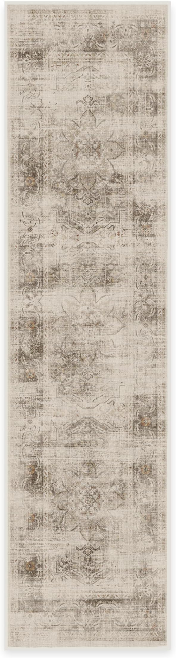 Ruggable Washable 2x12 Runner Rug, Sarrah Hazel, Premium Vintage Rugs for Hallway, Kitchen, Entryway, Living Room, Bedroom, Office with Gripper Non Slip Pad