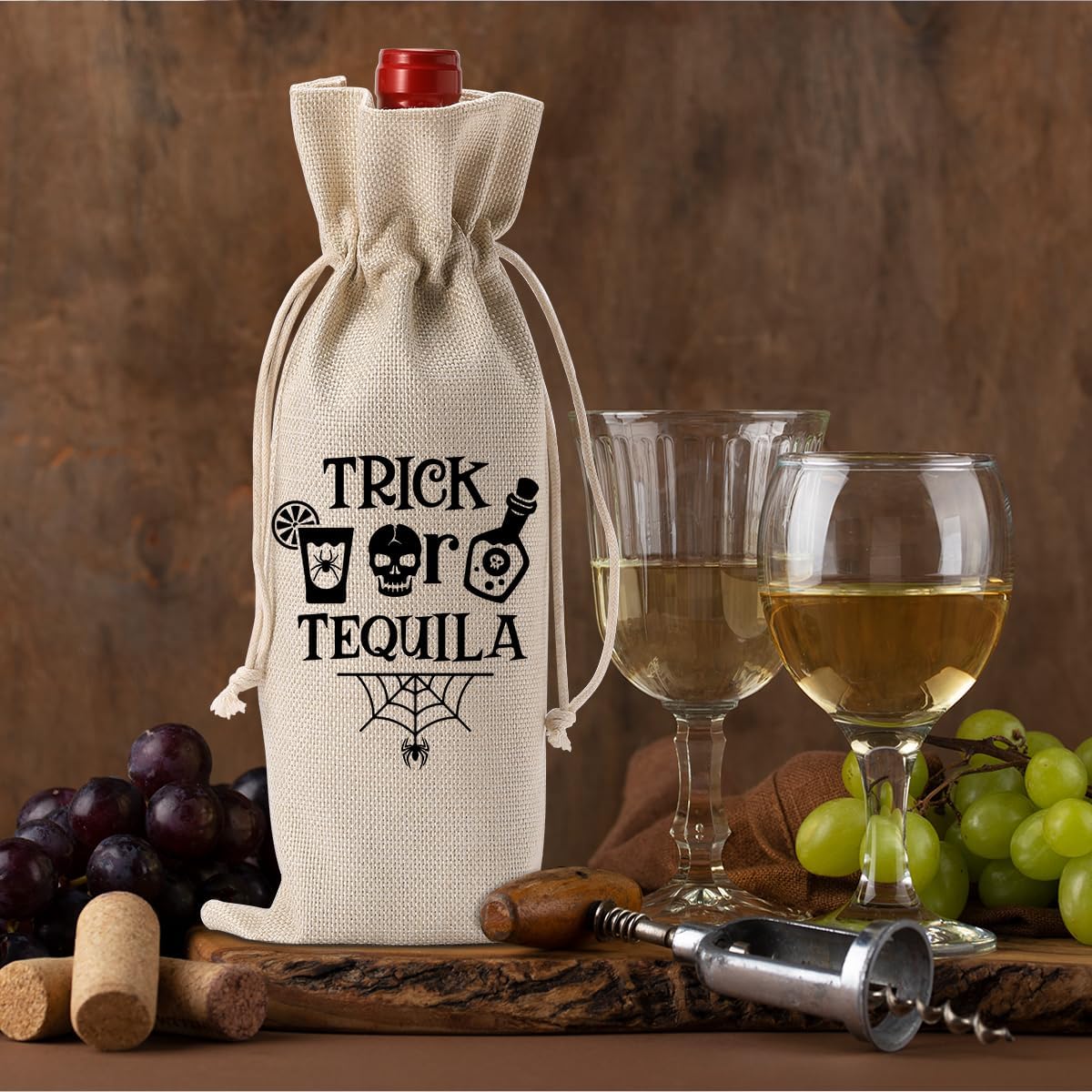 Tequila Wine Gift Bag - Halloween Witch Gifts & Party Supplies for Women, Men, Friends & Coworkers - Wine Tasting Party Supplies