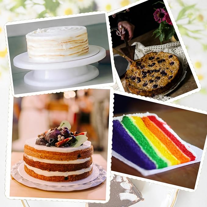 6 Pcs Silicone Round Cake Mold Set, 4+6+8 Inch Silicone Cake Pans for Layer Cake, Rainbow Cake, Resin Coaster, Pizza Crust and Pie