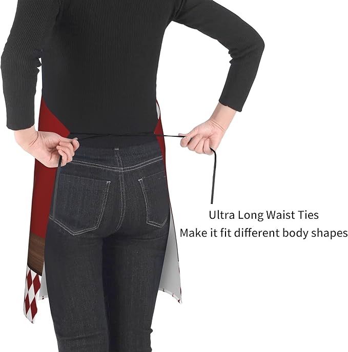 Funny Animal Apron with 2 Pockets Waterproof for Men Women Kitchen Garden Decor