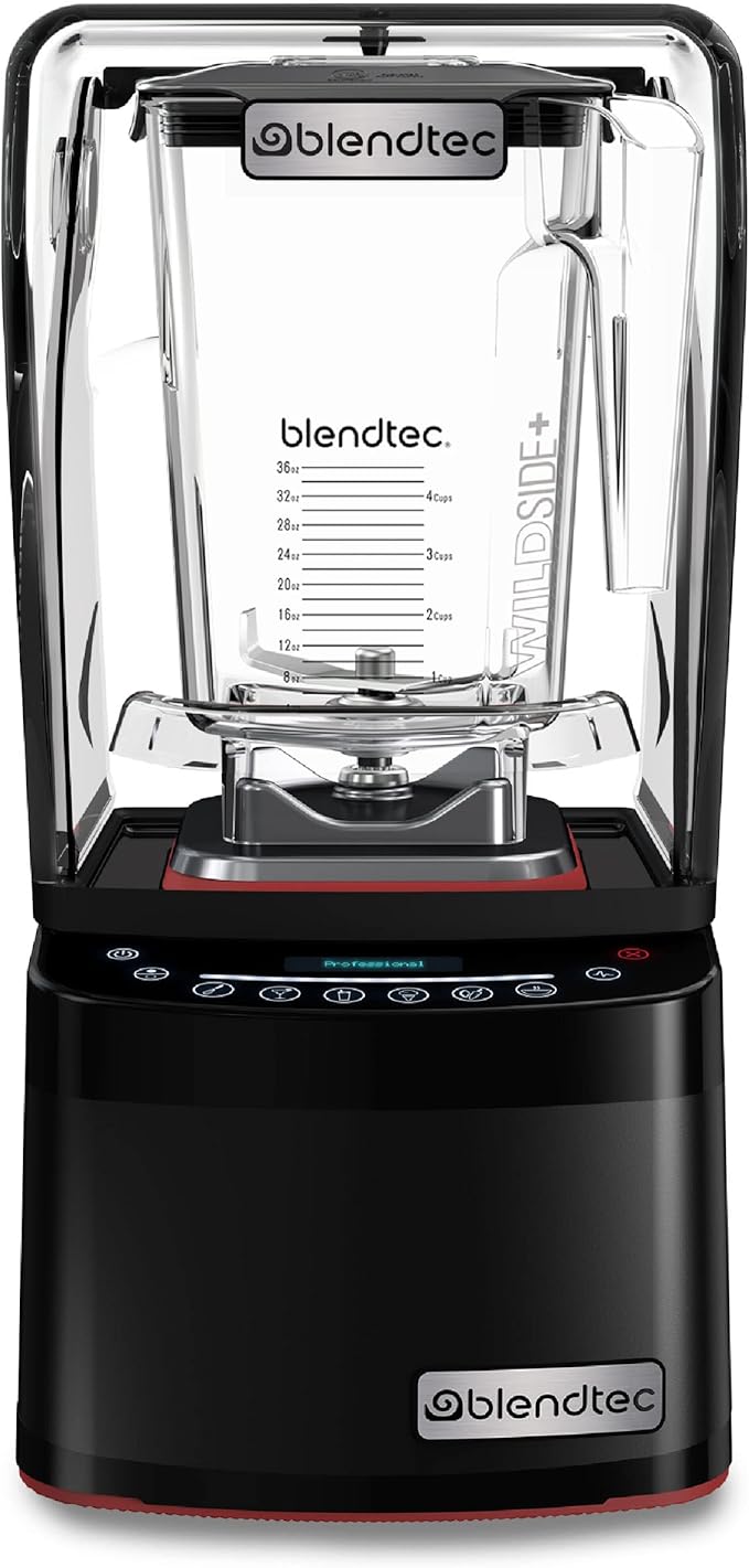 Blendtec Professional 800 - Blender with WildSide+ Jar (90 oz) for Smoothies & Frozen Drinks - Quietest Professional-Grade Power - 11-Speed Touch Slider - Easy to Clean - Black