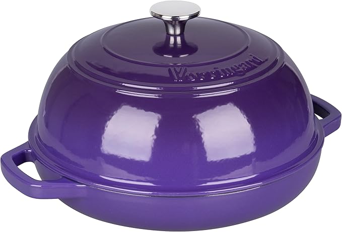 Enameled Cast Iron Dutch Oven Pot with Lid, Bread Oven for Sourdough Bread Baking, Dutch Ovens with Bread Proofing Basket& Baking Supplies Set, 6 Quart, Purple