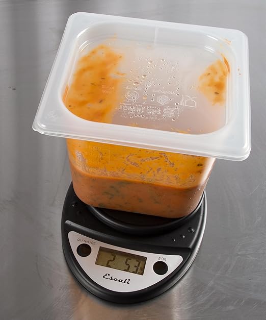 Escali Primo NSF Listed Digital Scale, 11 lb/5 kg, Black (SCDGP11BK)