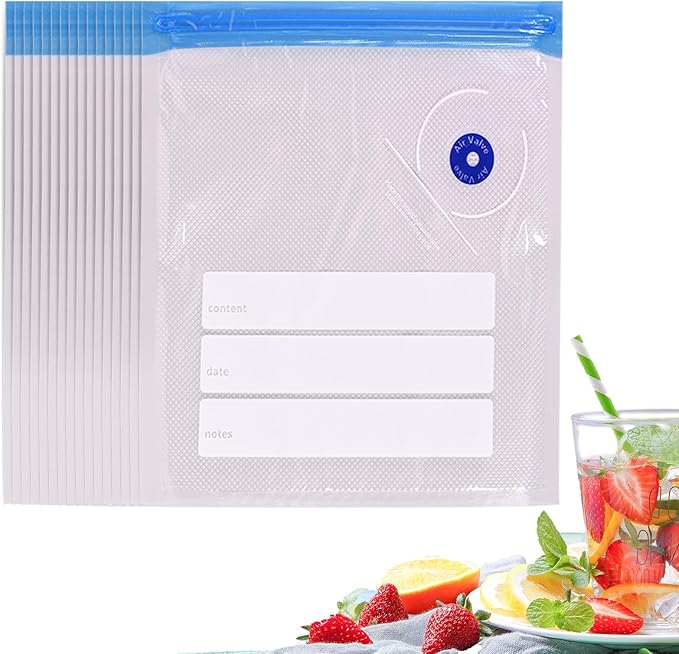 Sous Vide Bags, 30 PCS 10"X13.5" Reusable Vacuum Seal Bags for Food,Vacuum Zipper Sealer Bag for Sous Vide Cooking,Freezer Safe,Microwave Heating and Food Storage