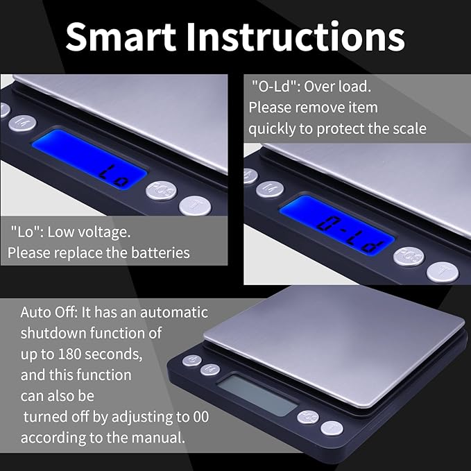 Gram Scale,Capacity 500g Accuracy 0.01g Mini Food Scales Digital Weight Grams and Oz,Small Kitchen High Precision for Espresso,Baking,Jewelry,Soap Making,Black