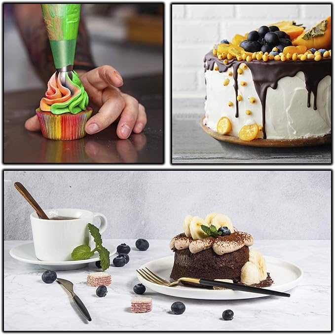Cake Decorating Supplies Kit 464 Pcs with Non-Slip Cake Turntable and Springform Cake Pans，Icing Piping Tips Set，Chocolate Mould & Muffin Cups，Baking Supplies for Beginners and Cake Lovers