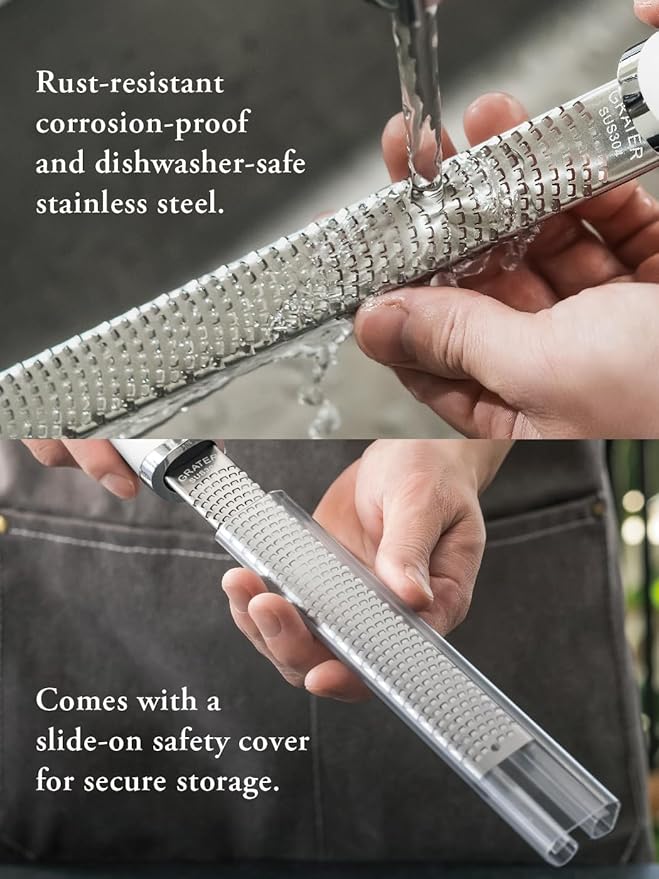 Grater, Lemon Zester Cheese Grater, Cheese Shavings, Parme Cheese, Ginger, Garlic, Zester Grater (white)