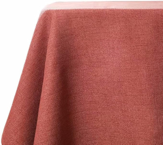 Table Cloth Rectangle Table Cover 55x95 Inches Faux Linen Wrinkle Free and Waterproof Brick Red Rectangle Tablecloth for Kitchen Dining Party Buffet Wedding