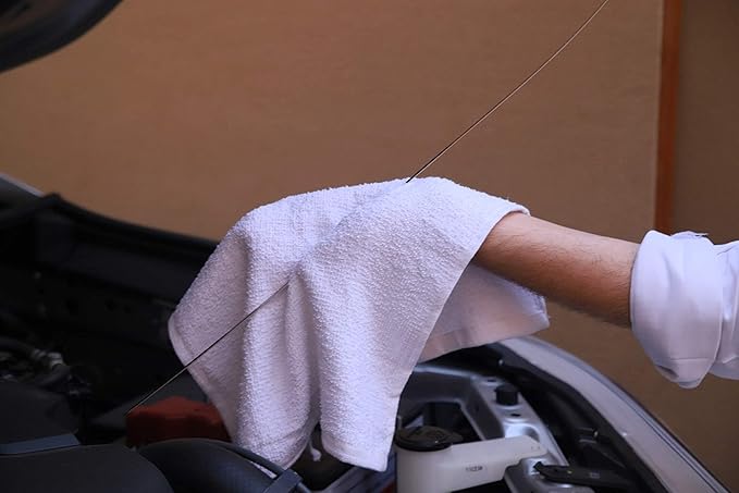 Avalon Towels Terry Bar Mop Towels (Value Pack of 60) Size 14"x17" – Absorbent and Durable, Multipurpose Cleaning Rags, Cotton Cleaning Cloths, Terry Cloth Rags, Reusable Shop Rag (White)