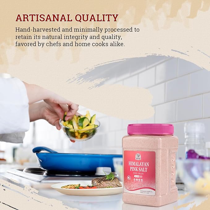 52USA Himalayan Pink Salt Fine, Fine Ground Table and Cooking Salt, 80oz (5 Pound), 100% Real, Pure, Unrefined Himalayan Pink Salt, 80+ Minerals and Electrolytes, Pink Himalayan Sea Salt, Kosher Salt