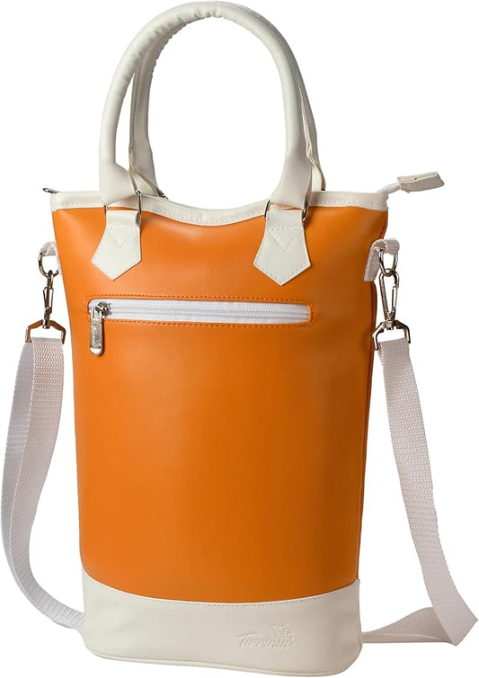 Tirrinia Insulated Wine Gift Carrier Tote - Travel Padded 2 Bottle Wine/Champagne Cooler Bag for Portable Wine Bottle Carrying Case, Women Men Wine Party Bag for Event, BYOB,B each, Gift for Wine