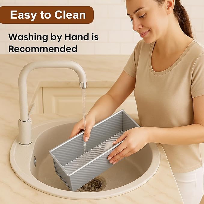 2-Pack Pullman Loaf Pan with Lid –Includes Two Size 13 * 5" & 8.4 * 4.8" Loaf Pan, Silver Textured Finish, Vented Bottom, Nonstick Bread Pan Set, Ideal for Sandwich Bread, Toast, Sourdough