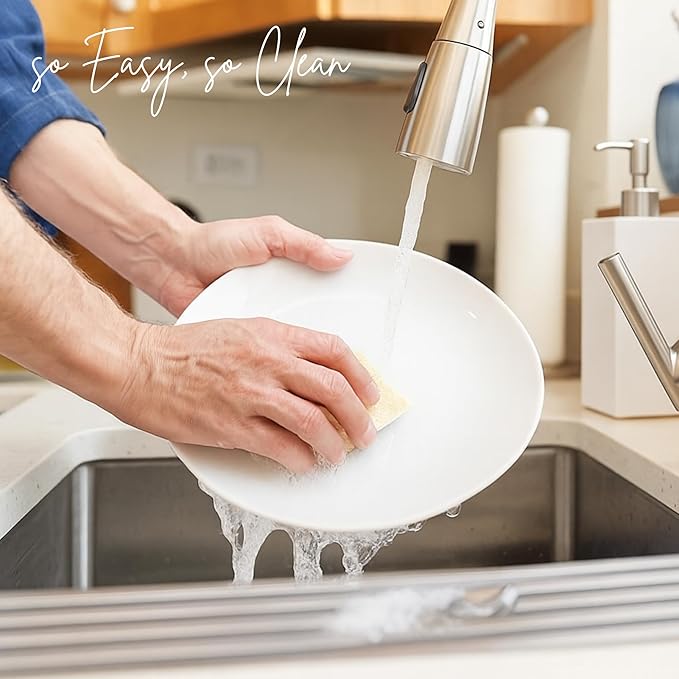 Natural Loofah Dish Sponge (Pack 30) Multipurpose Dish Sponges - 100% Biodegradable Compostable Dishwashing Scouring Pad Zero Waste (2.75" x 2.75" Each)