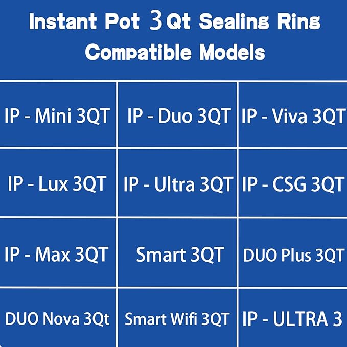 3 Pack Sealing Ring 3 Qt for Instant Pot Sealing Rings for MiNi 3 Qt Insta Pot, With 3 Float Valve Caps, Food-grade Silicone Instantpot 3Qt Sealing Ring, for Instant Pot 3 Qt, Red, Clear and Blue