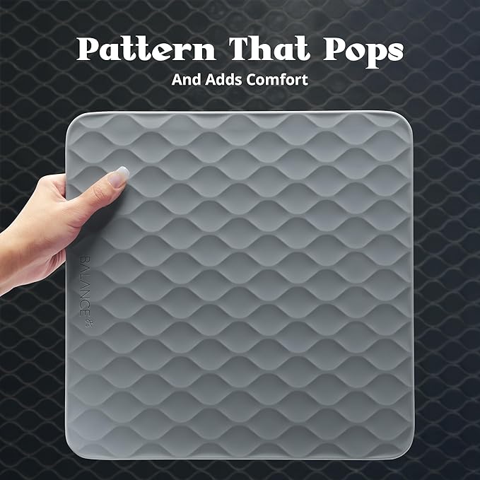 Greater Goods Designer Bathroom Scale: Non-Slip Silicone Cover, Hidden LED Display, Spot-On Precision, 400 lb Capacity (Gray)