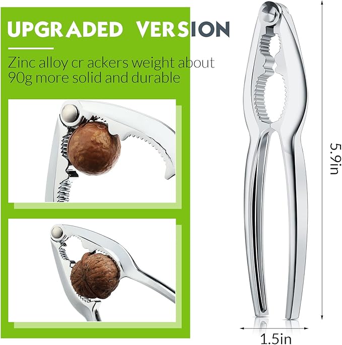 Therwen 50 Pack Nut Crackers Bulk Heavy Duty Nut Seafood Crab Leg Claw Crackers Opener Tool for Nuts Walnuts Shellfish Home Restaurant Kitchen Crumbled Tools