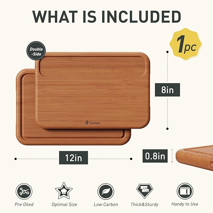 Bamboo Cutting Board Set Non Toxic Wood Chopping Board Over Sink Kitchen Gadgets Charcuterie & Chopping Board Apartment Essentials New Home Must Haves Things Stuff Accessories House Housewarming Gift