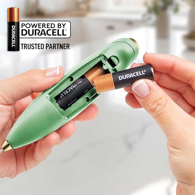 Zulay Kitchen Powerful Milk Frother Wand With 4 AA Duracell Batteries - Ultra Fast Handheld Drink Mixer - Electric Whisk Foam Maker for Coffee, Lattes, Cappuccino, Matcha & Creamer -