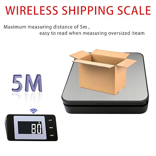 Shipping Scale, 110 LB Digital Postage Scale, LCD Display Postal Scales, Hold/Tare Function, Lightweight Scale for Packages, Luggage, Pet, Industrial, Laundry, Warehouse, Kitchen