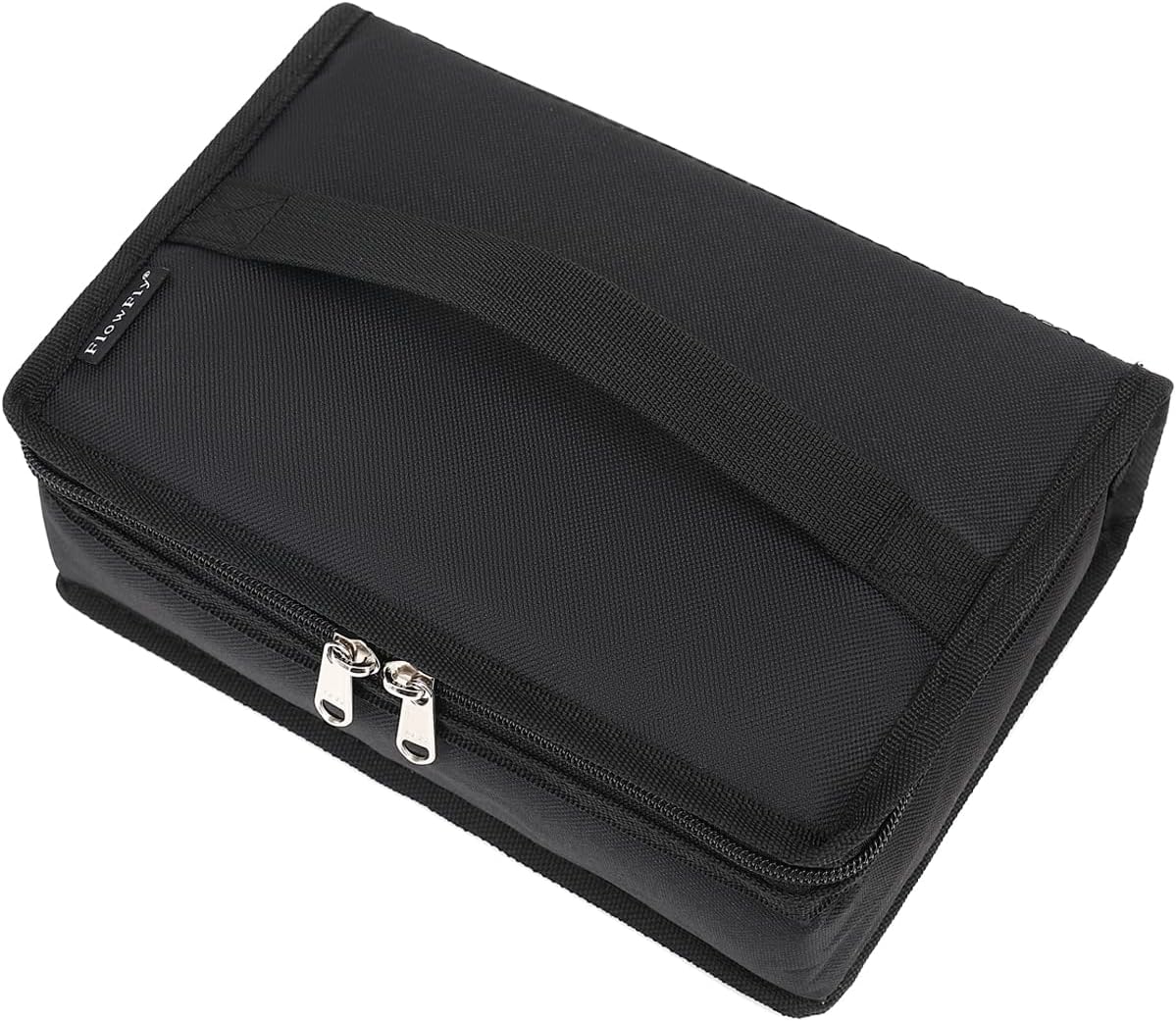 FlowFly Small Insulated Lunch box Portable Soft Bag Mini Cooler Thermal Meal Tote Kit with Handle for Work & School, Black