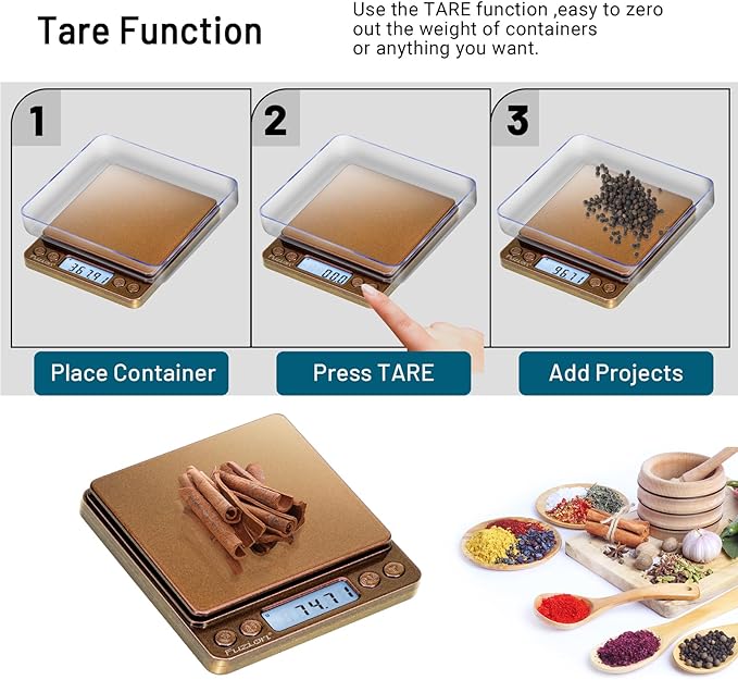 Fuzion Digital Scale .01 Gram Accuracy, 500g Mini Food Scales for Small Jewelry, Gold, Herb, Spice - Weight Gram and Oz