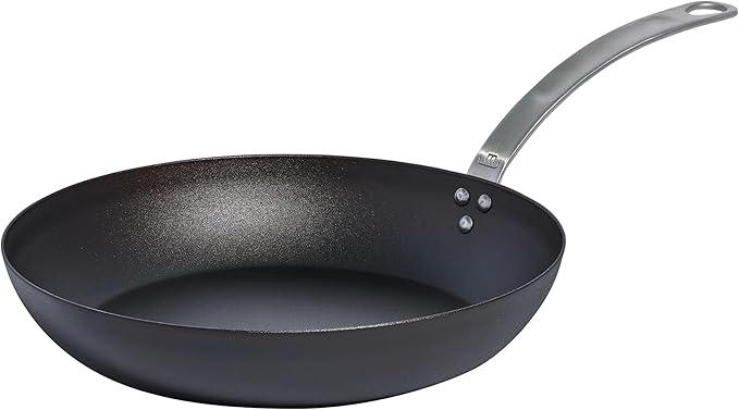 Made In Cookware - Seasoned 12" Blue Carbon Steel Frying Pan - (Like Cast Iron, but Better) - Professional Cookware - Crafted in Sweden - Induction Compatible