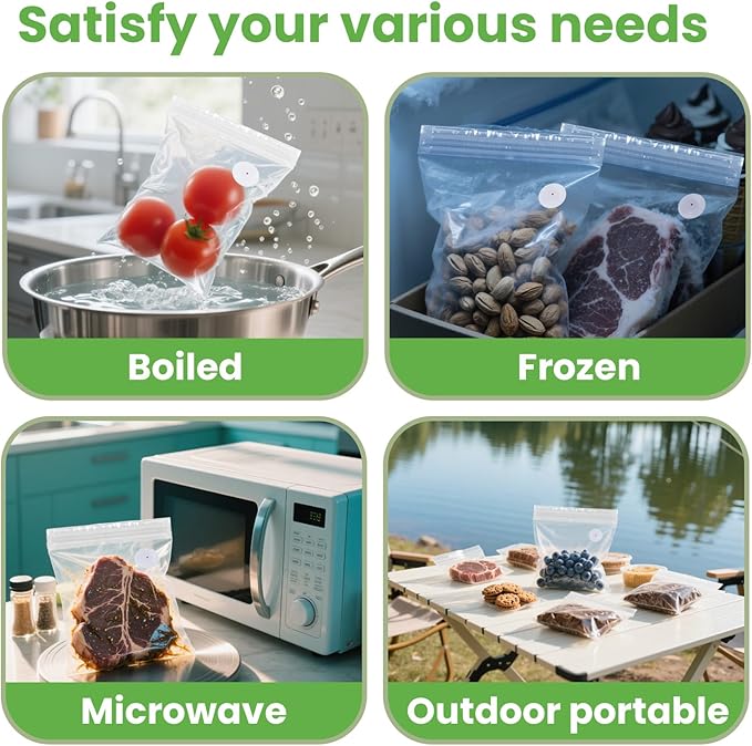 Reusable Vacuum Seal Bags for Food,Food Vacuum Sealer Bags Small Size 30 Packs