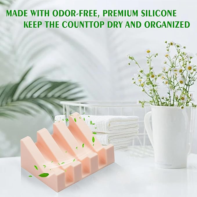 Self Draining Soap Dish,Silicone Suction Cup Soap Holder, Bathroom Soap Dish for Bar Soap,Can Extend Soap Life,Bathroom, Bath Tub, Kitchen Sink (1, Pink)